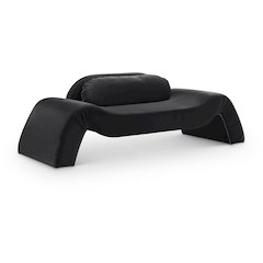 Austin Black Velvet Loveseat
