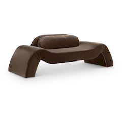 Austin Brown Velvet Loveseat