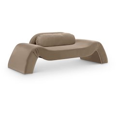 Austin Taupe Velvet Loveseat