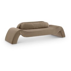 Austin Taupe Velvet Sofa