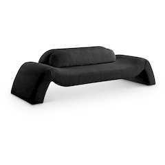 Austin Black Corduroy Fabric Sofa
