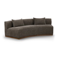 Avanti 104" Brown Chenille Fabric Upholstered Sofa