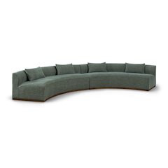 Avanti 182.5" Olive Chenille Fabric Upholstered 2pc. Modular Sectional