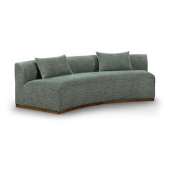 Avanti 104" Olive Chenille Fabric Upholstered Sofa