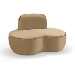 Swerve Beige Velvet Upholstered Chair