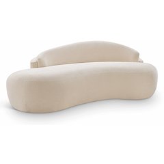 Caspian 79" Beige Chenille Fabric Upholstered Loveseat