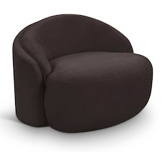 Caspian Brown Chenille Fabric Upholstered Chair
