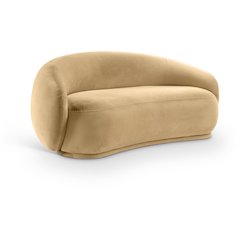 Emery Camel Velvet Loveseat