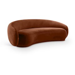 Emery Cognac Velvet Sofa