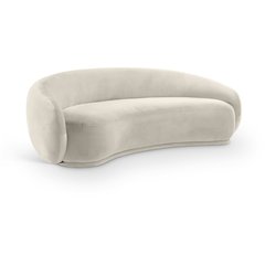 Emery 93" Cream Velvet Upholstered Sofa