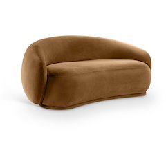 Emery Saddle Velvet Loveseat