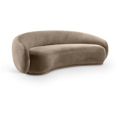 Emery Taupe Velvet Sofa