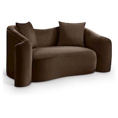 Destin Brown Velvet Loveseat
