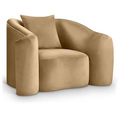 Destin Camel Velvet Chair