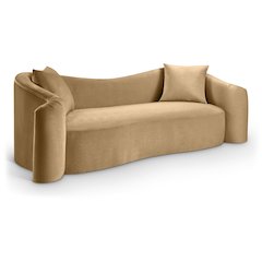 Destin Camel Velvet Sofa