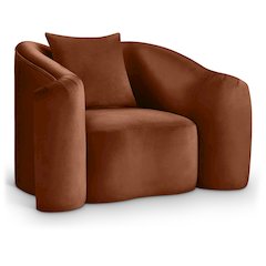 Destin Cognac Velvet Chair