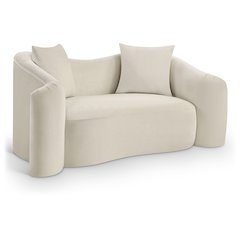 Destin Cream Velvet Loveseat