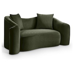 Destin Green Velvet Loveseat