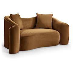 Destin Saddle Velvet Loveseat
