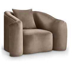 Destin Taupe Velvet Chair