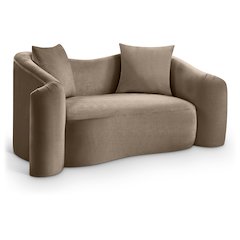 Destin Taupe Velvet Loveseat