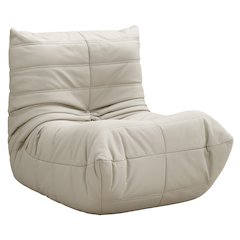 Relax Cream Vegan Leather Upholstered Chair