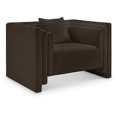 Everett Brown Chenille Fabric Chair