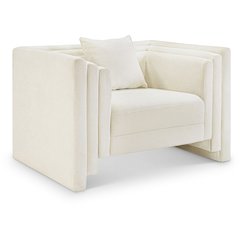 Everett Cream Chenille Fabric Chair