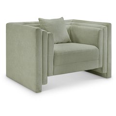 Everett Mint Chenille Fabric Chair