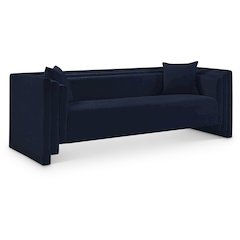 Everett Navy Chenille Fabric Sofa