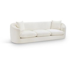 Penelope Cream Chenille Fabric Sofa