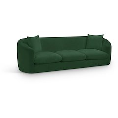 Penelope Green Chenille Fabric Sofa