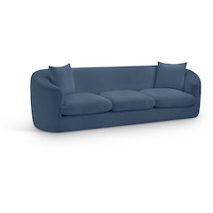 Penelope Light Blue Chenille Fabric Sofa