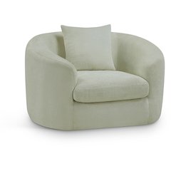 Penelope Mint Chenille Fabric Chair