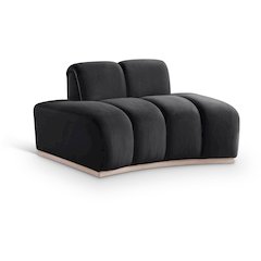 Jace Black Velvet Chair