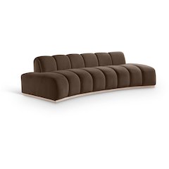 Jace Brown Velvet Sofa