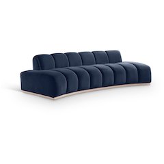 Jace Navy Velvet Sofa