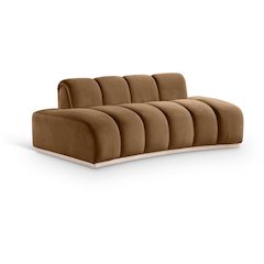 Jace Saddle Velvet Loveseat