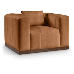Mallina Cognac Vegan Leather Chair