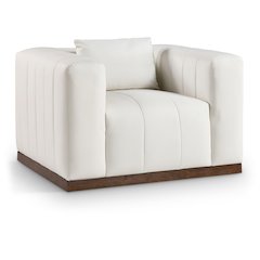 Mallina Cream Vegan Leather Chair