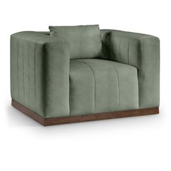 Mallina Green Vegan Leather Chair