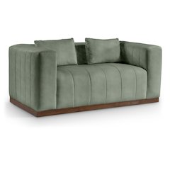 Mallina Green Vegan Leather Loveseat
