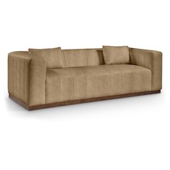 Mallina Tan Vegan Leather Sofa