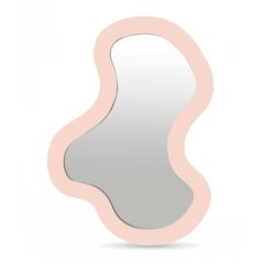 Oblique Pink Iron Frame Mirror