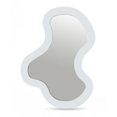 Oblique White Iron Frame Mirror
