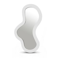 Oblique White Iron Frame Mirror