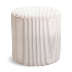 Roy Beige Microsuede Fabric Ottoman/Stool