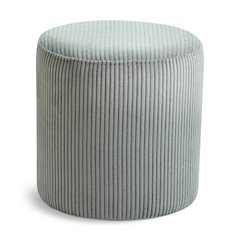 Roy Grey Microsuede Fabric Ottoman/Stool