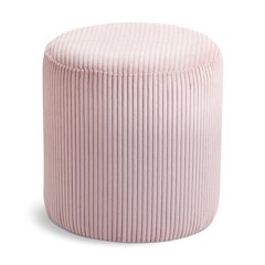 Roy Pink Microsuede Fabric Ottoman/Stool