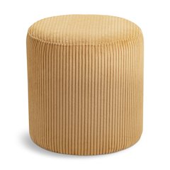 Roy Yellow Microsuede Fabric Ottoman/Stool